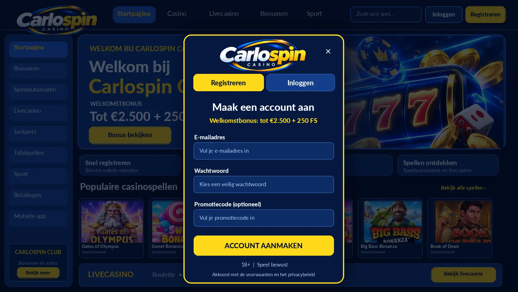 Carlospin Casino Overzicht: Games, Bonus en Opnames image 2